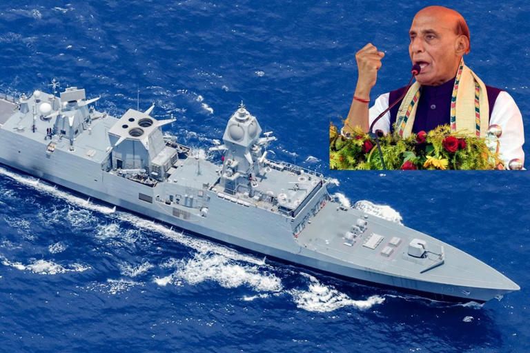 समंदर का शहंशाह है INS तारागिरी, राजनाथ सिंह ने बताई नए युद्धपोत की ताकत